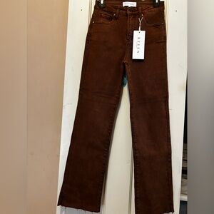 Risen Women's Brown Straight Leg Jeans